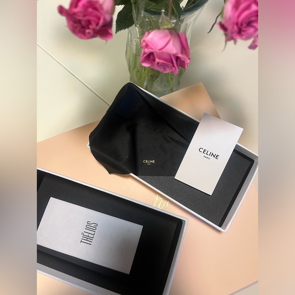 AUTHENTIC CELINE TRIOMPHE SUNGLASSES EMPTY BOX, DUSTER AND CARDS - Picture 2 of 4